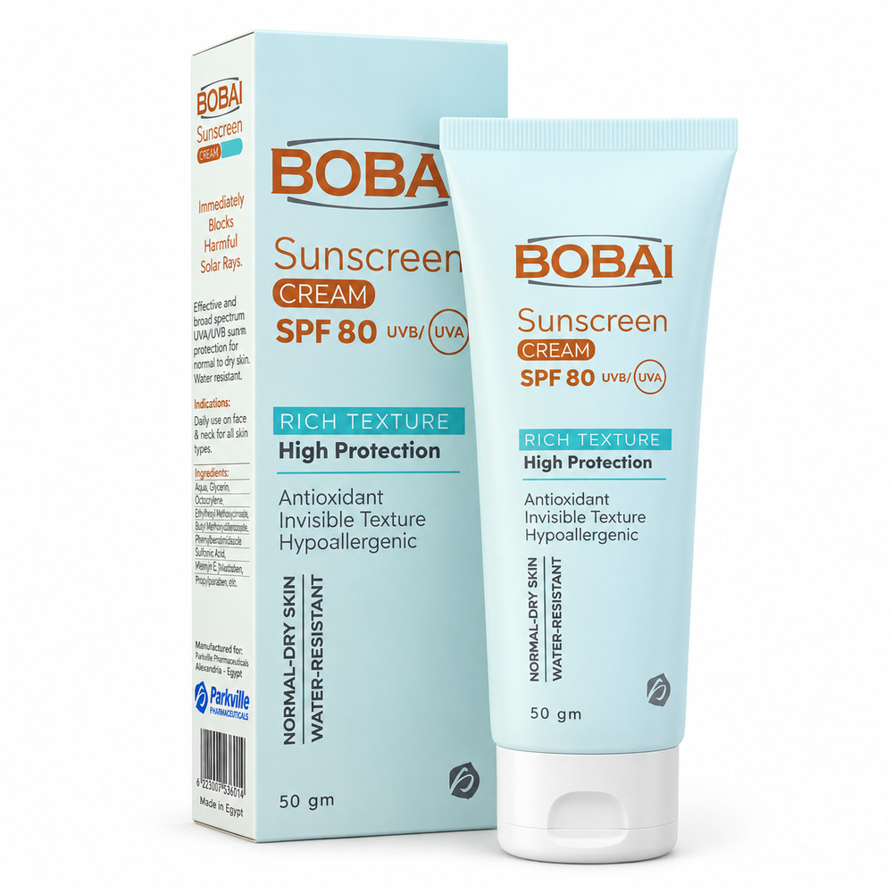 بوباي كريم واقي من الشمس SPF 80 للبشرة العادية والجافة – مقاوم للماء – 50 جم.