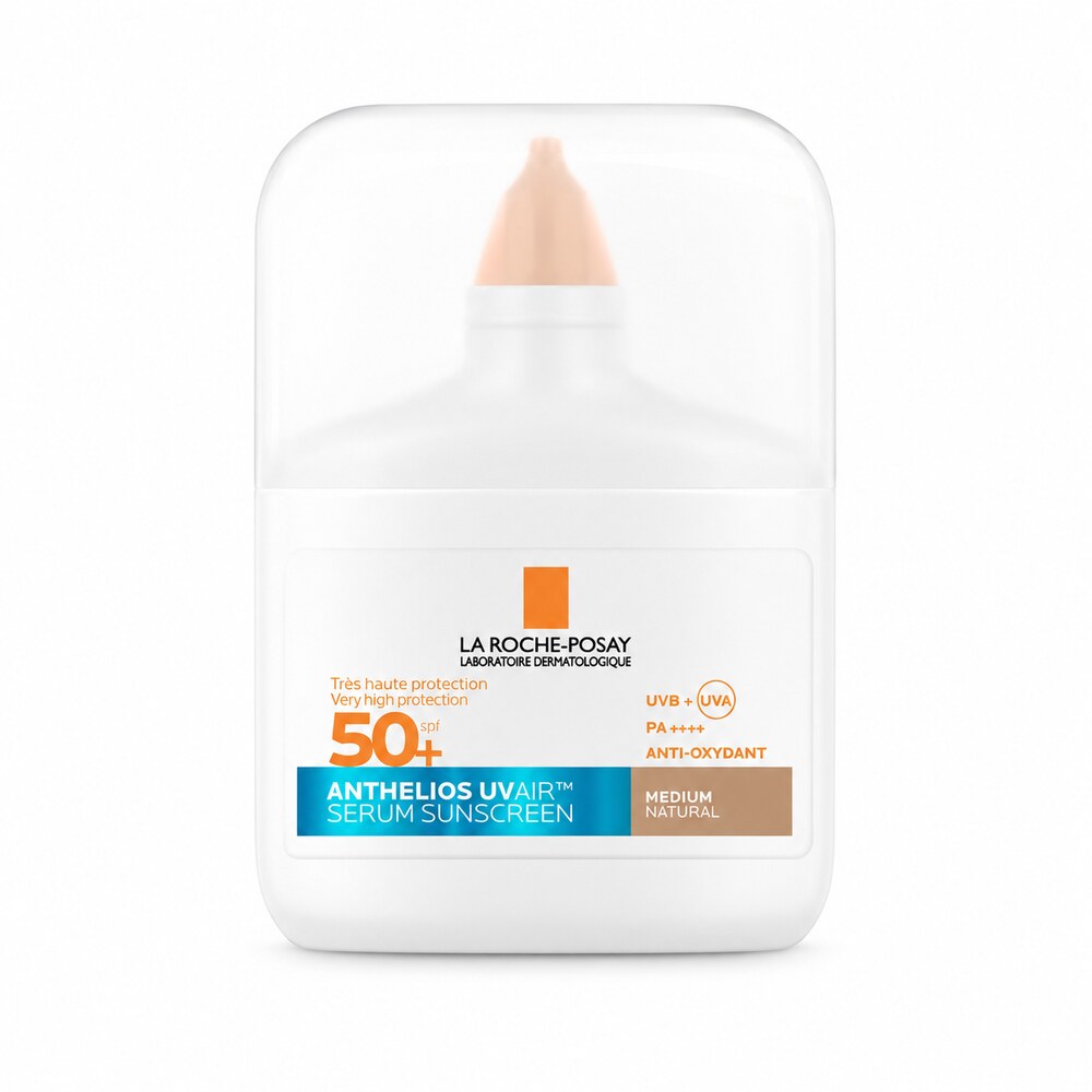 لاروش بوزيه - سيروم واقي شمس ملون بدرجة ميديوم ناتشورال UVAir - حجم 50 مل - SPF 50+