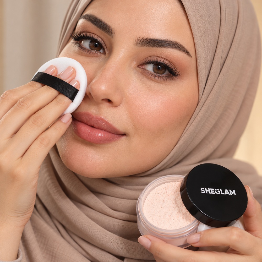 شيجلام بيكد جلو بودرة سائبة لتثبيت المكياج والتحكم في اللمعان – لايت بينك Light Pink – 10 جم